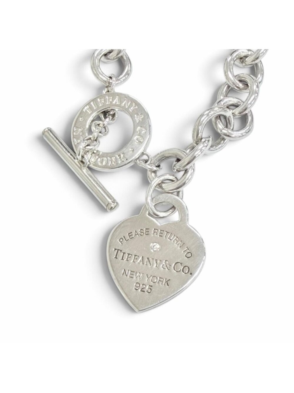 Tiffany & Co Return to Tiffany Heart Tag Necklace 925 Diamond